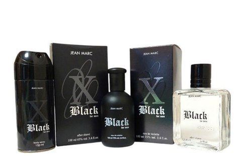 Набір для чоловіків X Black Jean Marc (Туалетна вода 100 мл Дезодорант 150 мл Лосьйон 100 мл)