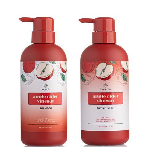Набір для догляду за волоссям Bogenia Apple Cider Vinegar (Шампунь Кондиціонер)