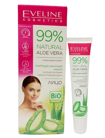 Крем для депіляції обличчя і підборіддя Eveline 20 мл Aloe Vera
