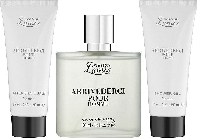 Набір для чоловіків Arrivederci Creation Lamis (Туалетна вода 100 мл. Гель для душу 50 мл. Бальзам після гоління)