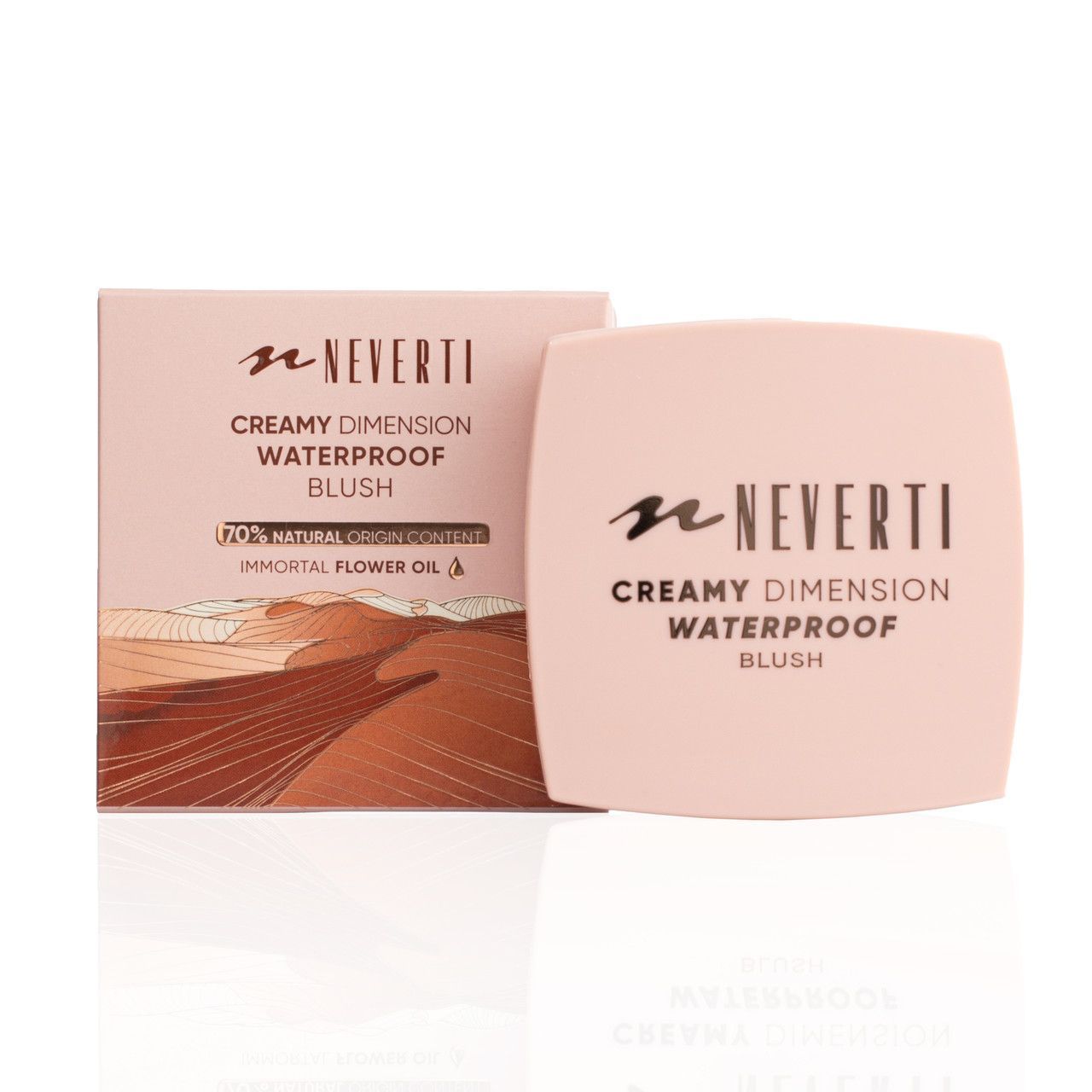 Рум'яна для обличчя Neverti Creamy Dimension №3 Peachy Pit кремові водостійкі
