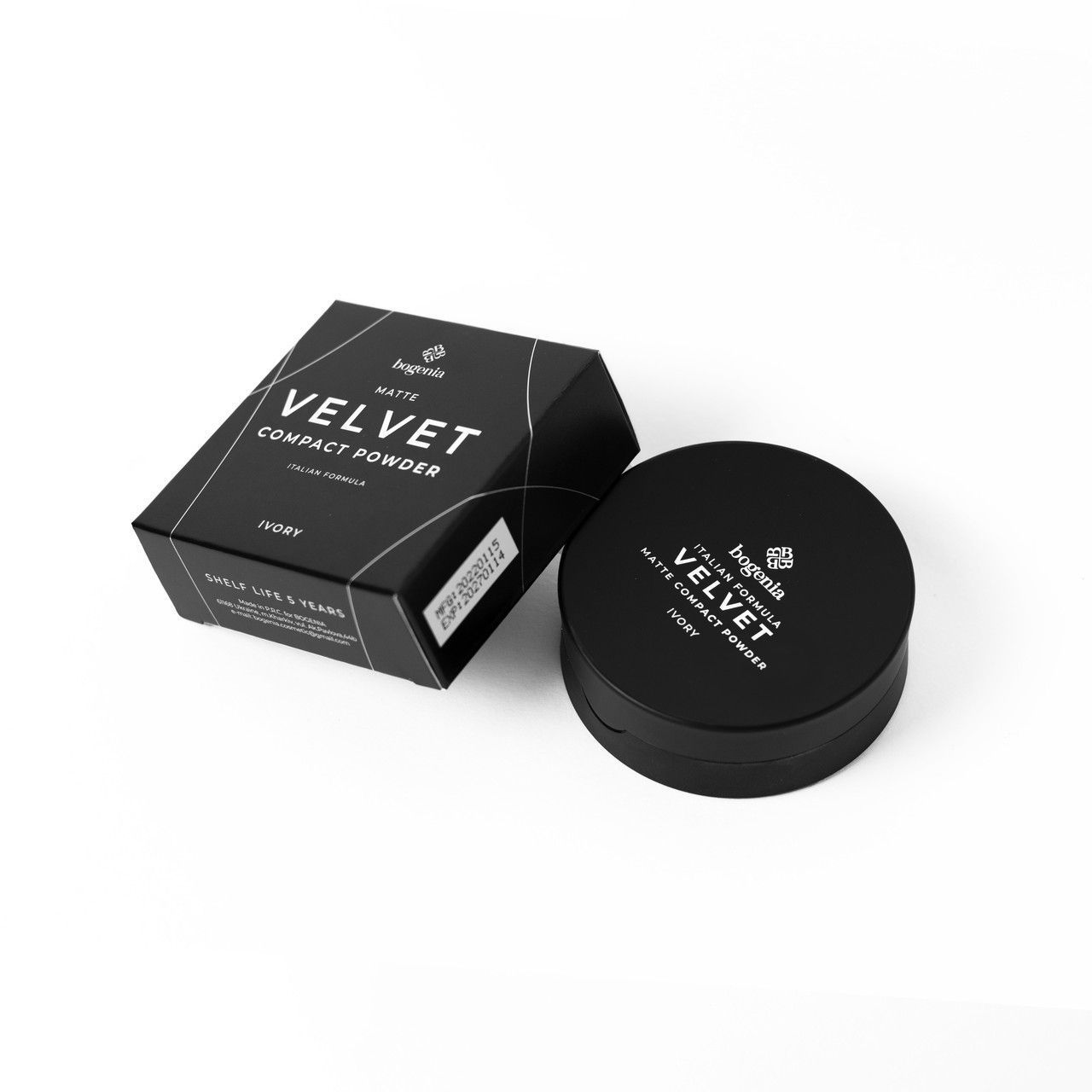 Пудра для лица Bogenia Velvet matte №101 porcelain фарфор